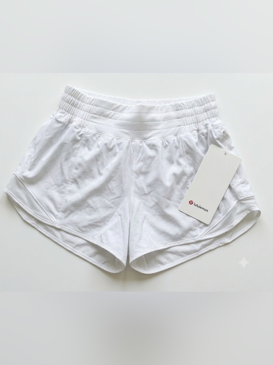 lululemon athletica Pants - Lululemon Hotty Hot High-Rise Lined Shorts White Running Athletic Size 4